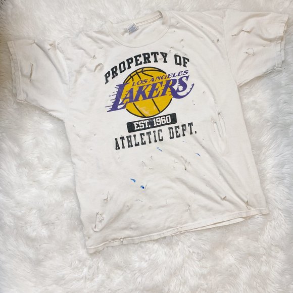 LF Tops - Vintage Distressed Lakers Tee